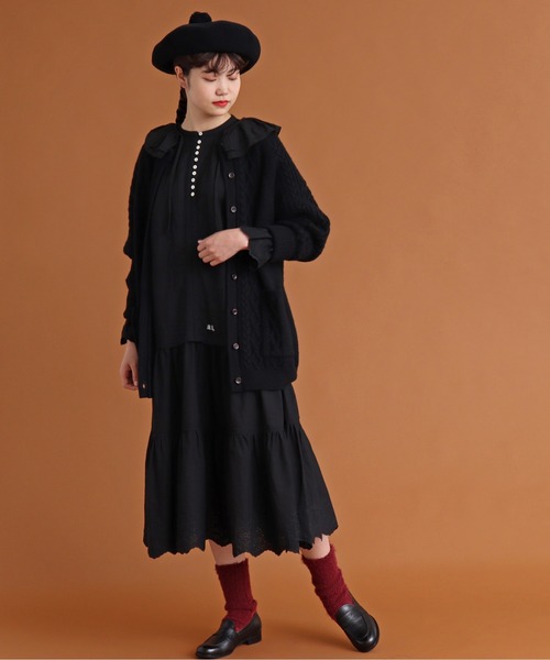 Malle（マル）の「malle　リネン/コットン　カットワーク刺繍ドレス（ワンピース・レディース・オフホワイト/ブラック・FREE）」の20枚目の写真