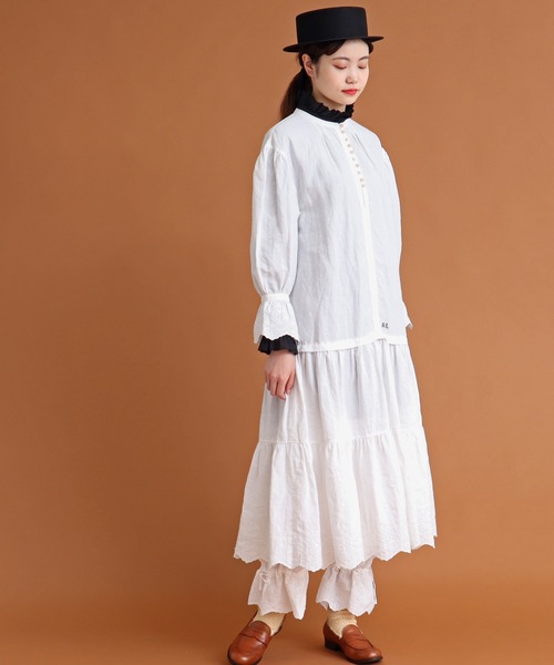 Malle（マル）の「malle　リネン/コットン　カットワーク刺繍ドレス（ワンピース・レディース・オフホワイト/ブラック・FREE）」の15枚目の写真