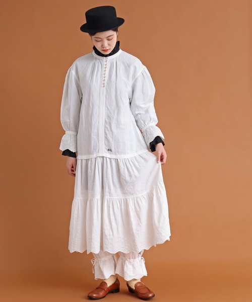 Malle（マル）の「malle　リネン/コットン　カットワーク刺繍ドレス（ワンピース・レディース・オフホワイト/ブラック・FREE）」の19枚目の写真