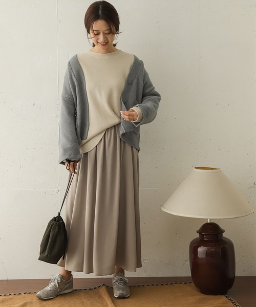 URBAN RESEARCH DOORS（アーバンリサーチドアーズ）の「ローゲージアウトポケットカーディガン∴（カーディガン/ボレロ・レディース・モカ/アイボリー・ONE）」の9枚目の写真