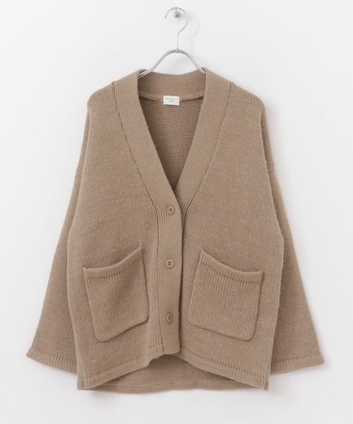 URBAN RESEARCH DOORS（アーバンリサーチドアーズ）の「ローゲージアウトポケットカーディガン∴（カーディガン/ボレロ・レディース・モカ/アイボリー・ONE）」の5枚目の写真