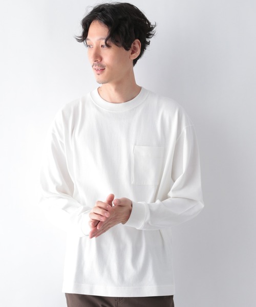 GLOBAL WORK(グローバルワーク)の「DRYヘビーウエイトT長袖/215839(Tシャツ/カットソー・メンズ・その他1/グレー/グリーン系その他/ブラック・X-LARGE/MEDIUM/LARGE/SMALL)」の4枚目の写真