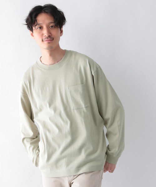 GLOBAL WORK(グローバルワーク)の「DRYヘビーウエイトT長袖/215839(Tシャツ/カットソー・メンズ・その他1/グレー/グリーン系その他/ブラック・X-LARGE/MEDIUM/LARGE/SMALL)」の3枚目の写真