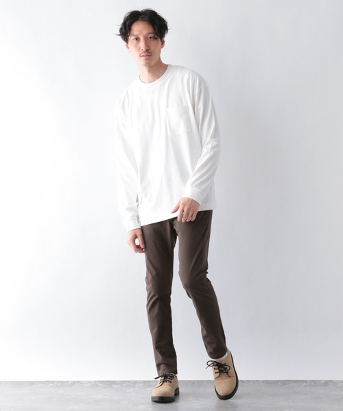 GLOBAL WORK(グローバルワーク)の「DRYヘビーウエイトT長袖/215839(Tシャツ/カットソー・メンズ・その他1/グレー/グリーン系その他/ブラック・X-LARGE/MEDIUM/LARGE/SMALL)」の9枚目の写真