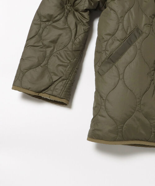 BEAMS HEART（ビームスハート）の「BEAMS HEART / キルト ボア リバーシブル ビッグジャケット（ダウンジャケット/コート・メンズ・オリーブ/ブラック・LARGE/MEDIUM/SMALL）」の20枚目の写真
