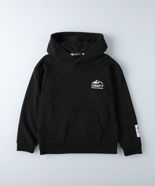 CAMP7（キャンプセブン）の「【CAMP7】ロゴフーディースウェット（スウェット・キッズ・パープル/ライム/イエロー/ブラック・120/105/140/155/130）」の12枚目の写真