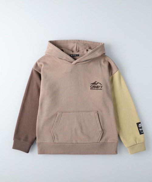 CAMP7（キャンプセブン）の「【CAMP7】ロゴフーディースウェット（スウェット・キッズ・パープル/ライム/イエロー/ブラック・120/105/140/155/130）」の6枚目の写真