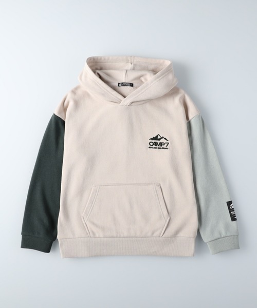 CAMP7（キャンプセブン）の「【CAMP7】ロゴフーディースウェット（スウェット・キッズ・パープル/ライム/イエロー/ブラック・120/105/140/155/130）」の10枚目の写真