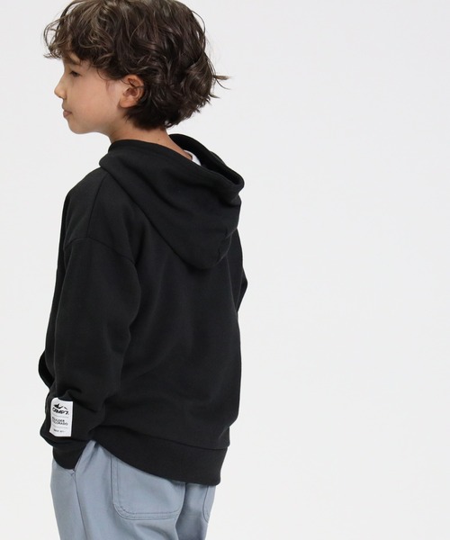 CAMP7（キャンプセブン）の「【CAMP7】ロゴフーディースウェット（スウェット・キッズ・パープル/ライム/イエロー/ブラック・120/105/140/155/130）」の22枚目の写真