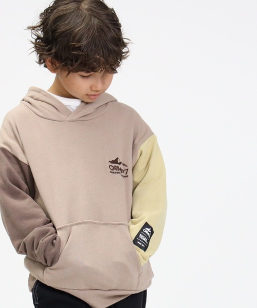 CAMP7（キャンプセブン）の「【CAMP7】ロゴフーディースウェット（スウェット・キッズ・パープル/ライム/イエロー/ブラック・120/105/140/155/130）」の15枚目の写真