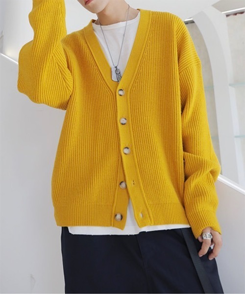WESTBOY(ウエストボーイ)の「Drop Shoulder Cardigan WO21W3TP09 【WB ORIGINALS】(カーディガン/ボレロ・メンズ・ブラック/ブラウン/ブルー/イエロー・L/M/XL)」の7枚目の写真