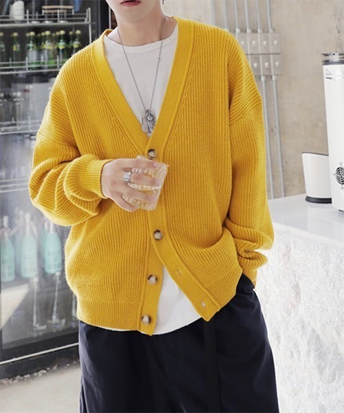 WESTBOY(ウエストボーイ)の「Drop Shoulder Cardigan WO21W3TP09 【WB ORIGINALS】(カーディガン/ボレロ・メンズ・ブラック/ブラウン/ブルー/イエロー・L/M/XL)」の12枚目の写真