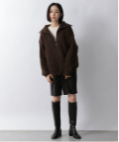 LOWRYS FARM（ローリーズファーム）の「ハイＺＩＰニットプルオーバーＬＳ　254781（ニット/セーター・レディース・ブラック/アイボリー/ブラウン/グリーン・FREE）」の18枚目の写真