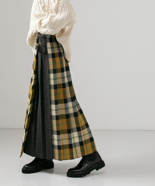 O'NEIL of DUBLIN（オニールオブダブリン）の「【別注】O'NEIL OF DUBLIN×URBAN RESEARCH　WRAP SKIRT（スカート・レディース・パープル/ベージュ系その他・8）」の5枚目の写真