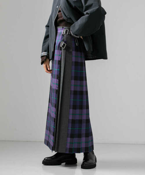O'NEIL of DUBLIN（オニールオブダブリン）の「【別注】O'NEIL OF DUBLIN×URBAN RESEARCH　WRAP SKIRT（スカート・レディース・パープル/ベージュ系その他・8）」の11枚目の写真