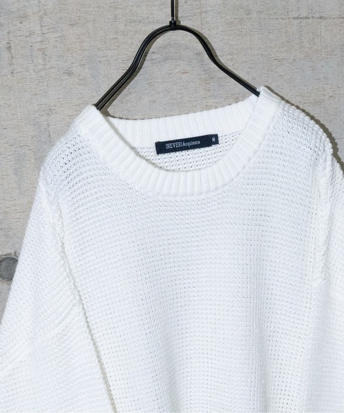 JOHN'S CLOSET（ジョンズクローゼット）の「【50】レースアップBIGニット（ニット/セーター・メンズ・カーキ/チャコールグレー/ブラック/ホワイト/ベージュ・LARGE/MEDIUM）」の15枚目の写真