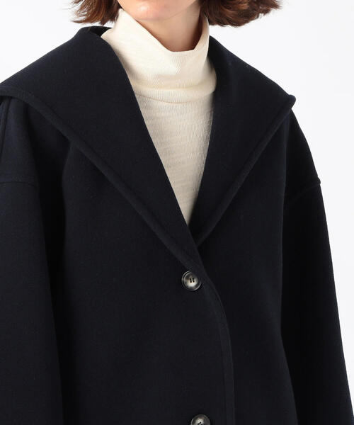 DES PRES☆ウールダブルモッサ フーデッドショートコート ウールダブルモッサ フーデッドショートコート | maison TOMORROWLAND