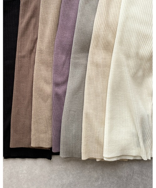 She's Closet（シーズクローゼット）の「ハイネックタイト長袖タートルリブニットプルオーバー（ニット/セーター・レディース・ブラック/オフホワイト/ベージュ/グレー/アイボリー/モカ/パープル/ブルー・M/L）」の17枚目の写真