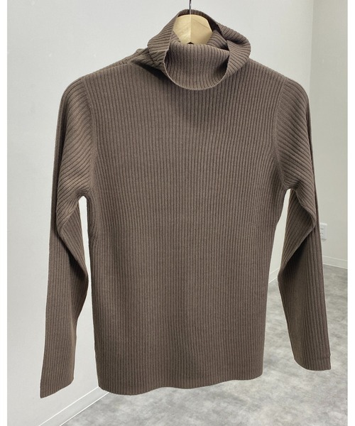 She's Closet（シーズクローゼット）の「ハイネックタイト長袖タートルリブニットプルオーバー（ニット/セーター・レディース・ブラック/オフホワイト/ベージュ/グレー/アイボリー/モカ/パープル/ブルー・M/L）」の16枚目の写真