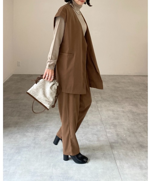 She's Closet（シーズクローゼット）の「ハイネックタイト長袖タートルリブニットプルオーバー（ニット/セーター・レディース・ブラック/オフホワイト/ベージュ/グレー/アイボリー/モカ/パープル/ブルー・M/L）」の9枚目の写真