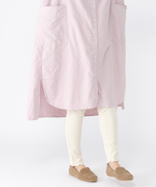 studio CLIP（スタディオクリップ）の「ウォームジンジャーペチパンツ（レギンス/スパッツ・レディース・アイボリー/スモーク/ブラック/ライトグリーン・MEDIUM/LARGE）」の3枚目の写真