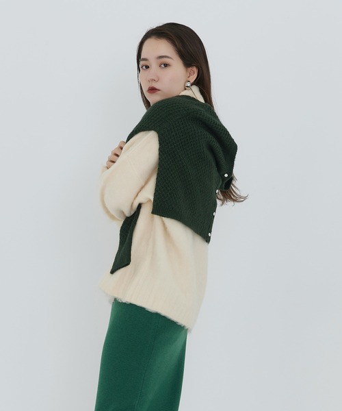 TINA：JOJUN（ティーナジョジュン）の「バスケット編み カーディガン TINA：JOJUN（カーディガン/ボレロ・レディース・ベージュ/ピンク/グリーン・M）」の15枚目の写真