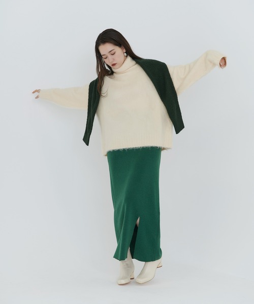 TINA：JOJUN（ティーナジョジュン）の「バスケット編み カーディガン TINA：JOJUN（カーディガン/ボレロ・レディース・ベージュ/ピンク/グリーン・M）」の21枚目の写真