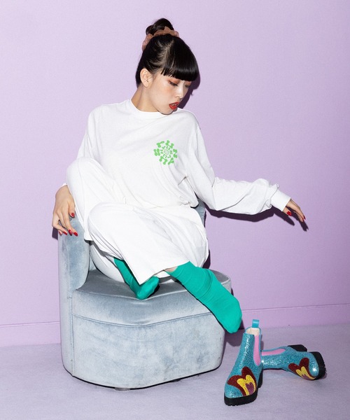 PUNYUS（プニュズ）の「DOGGYロンＴ（Tシャツ/カットソー・レディース・ホワイト/ベージュ/カーキ・1/4/2/3）」の4枚目の写真