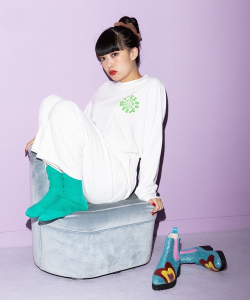 PUNYUS（プニュズ）の「DOGGYロンＴ（Tシャツ/カットソー・レディース・ホワイト/ベージュ/カーキ・1/4/2/3）」の5枚目の写真