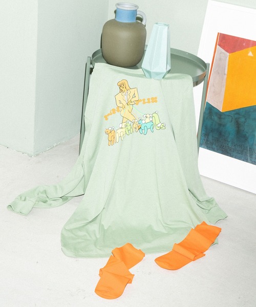 PUNYUS（プニュズ）の「DOGGYロンＴ（Tシャツ/カットソー・レディース・ホワイト/ベージュ/カーキ・1/4/2/3）」の10枚目の写真