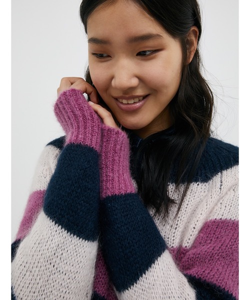 MAX&Co.（マックス アンド コー）の「MAX＆Co. [セルタ] モヘア ブレンド ニット（ニット/セーター・レディース・パープル系その他・LARGE/MEDIUM/SMALL）」の2枚目の写真