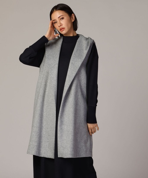 セール Online トップス Shop フード付きジレ 洗濯機で洗える ベスト Lautreamont ロートレアモン のファッション 型番