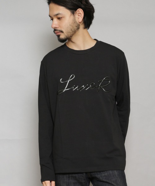 CERCA（チェルカ）の「RM/立体ラバーロゴプリント クルーネック長袖Tシャツ（Tシャツ/カットソー・メンズ・ホワイト×グリーン/ホワイト×ブラック/ブラック×ブラック/ブラック×イエロー・X-LARGE/MEDIUM/LARGE）」の3枚目の写真