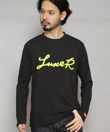 RM/立体ラバーロゴプリント クルーネック長袖Tシャツ