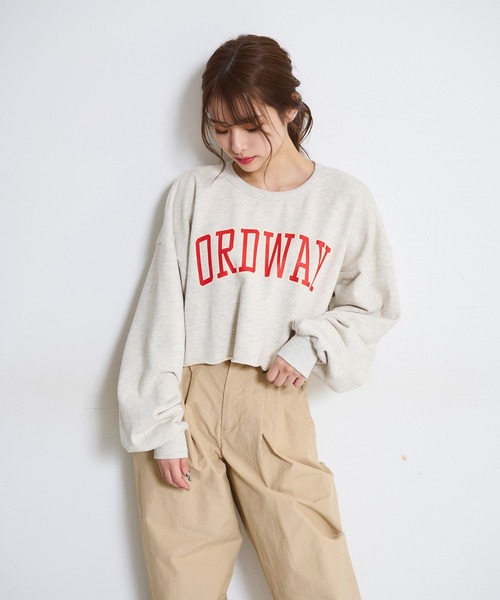 FREE'S MART（フリーズマート）の「◇カレッジロゴショート丈スウェット（スウェット・レディース・ホワイト/オレンジ/グレー・FREE）」の14枚目の写真