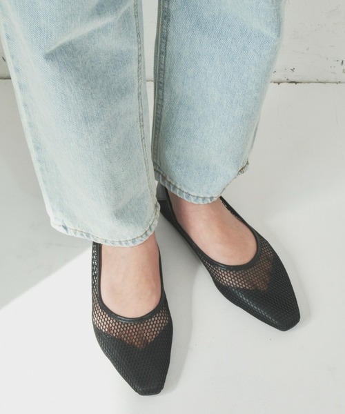 Aunt Marie's（アントマリーズ）の「メッシュフラットシューズ（パンプス・レディース・ブラック/ベージュ/ベージュ×ブラック・S/L/M）」の21枚目の写真