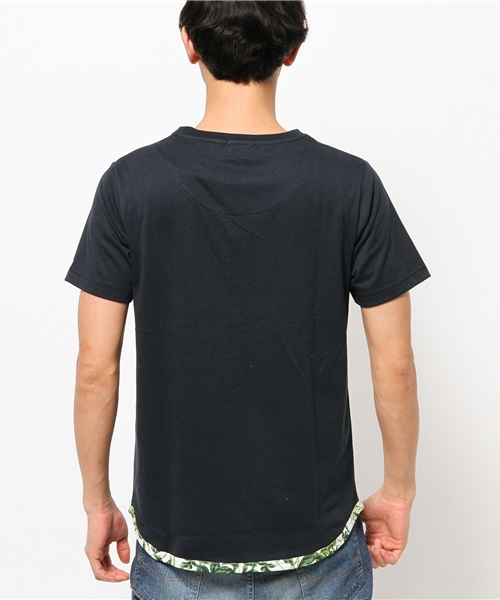 WEGO(ウィゴー)の「WEGO/ リーフパイピングポケットTシャツ(Tシャツ/カットソー・メンズ・ホワイト/ネイビー・LARGE/MEDIUM)」の6枚目の写真