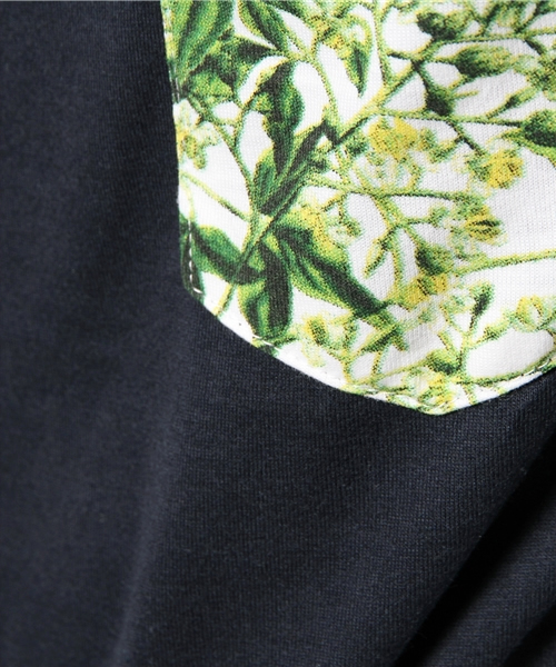 WEGO(ウィゴー)の「WEGO/ リーフパイピングポケットTシャツ(Tシャツ/カットソー・メンズ・ホワイト/ネイビー・LARGE/MEDIUM)」の14枚目の写真