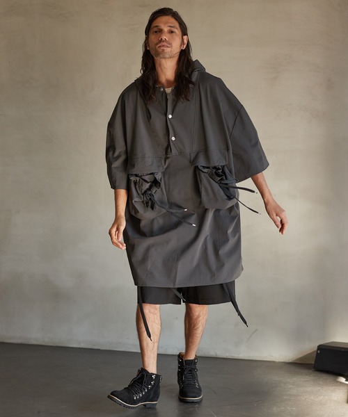 a lit r（ア リトル）の「mp9766-ハーフパンツ（その他パンツ・メンズ・グリーン/チャコール/ブラック・M/L）」の8枚目の写真