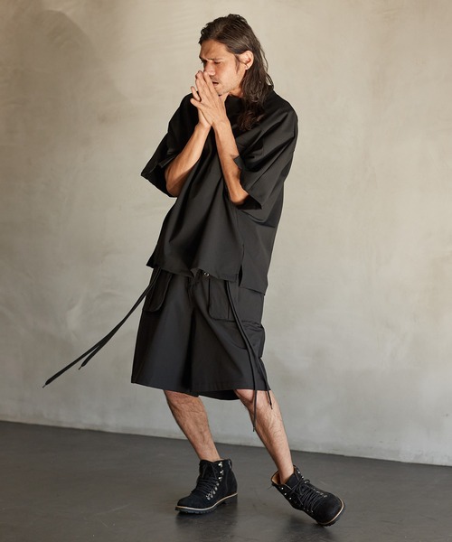 a lit r（ア リトル）の「mp9766-ハーフパンツ（その他パンツ・メンズ・グリーン/チャコール/ブラック・M/L）」の9枚目の写真