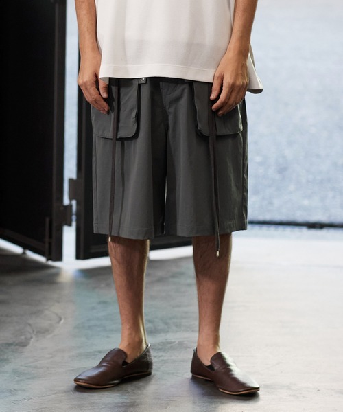 a lit r（ア リトル）の「mp9766-ハーフパンツ（その他パンツ・メンズ・グリーン/チャコール/ブラック・M/L）」の11枚目の写真