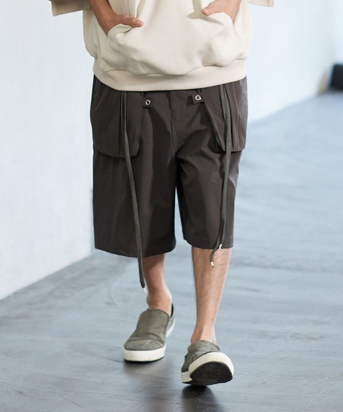 a lit r（ア リトル）の「mp9766-ハーフパンツ（その他パンツ・メンズ・グリーン/チャコール/ブラック・M/L）」の18枚目の写真