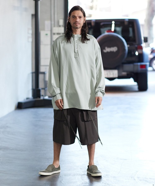 a lit r（ア リトル）の「mp9766-ハーフパンツ（その他パンツ・メンズ・グリーン/チャコール/ブラック・M/L）」の19枚目の写真