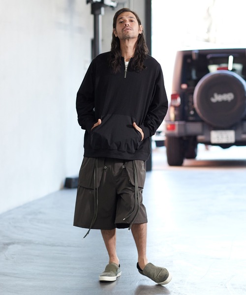 a lit r（ア リトル）の「mp9766-ハーフパンツ（その他パンツ・メンズ・グリーン/チャコール/ブラック・M/L）」の20枚目の写真