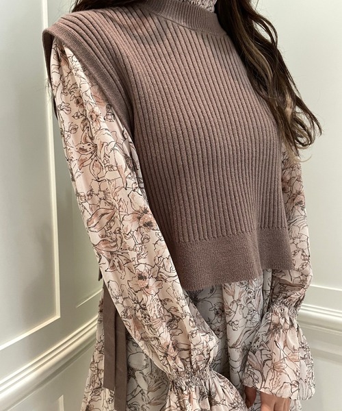 one after another NICE CLAUP（ワンアフターアナザーナイスクラップ）の「サイドリボンベスト＋チュニックセット（シャツ/ブラウス・レディース・オフホワイト/ブラック/モカ・FREE）」の20枚目の写真