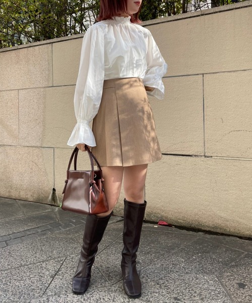 one after another NICE CLAUP（ワンアフターアナザーナイスクラップ）の「サイドリボンベスト＋チュニックセット（シャツ/ブラウス・レディース・オフホワイト/ブラック/モカ・FREE）」の16枚目の写真