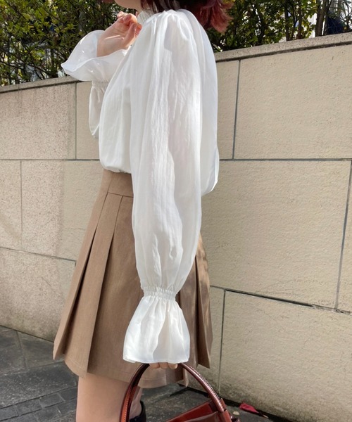 one after another NICE CLAUP（ワンアフターアナザーナイスクラップ）の「サイドリボンベスト＋チュニックセット（シャツ/ブラウス・レディース・オフホワイト/ブラック/モカ・FREE）」の17枚目の写真