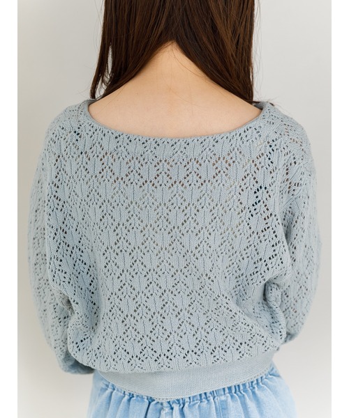 SLURR（スラ―）の「ベルト付透かしパフスリーブカーディガン（カーディガン/ボレロ・レディース・ピンク/アイボリー/ブルー系その他7・FREE）」の11枚目の写真