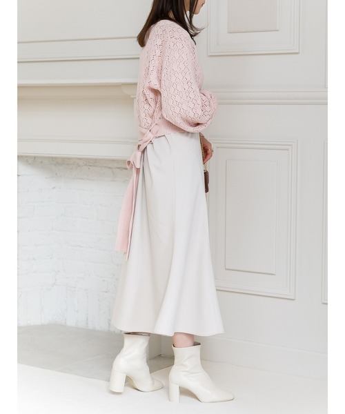 SLURR（スラ―）の「ベルト付透かしパフスリーブカーディガン（カーディガン/ボレロ・レディース・ピンク/アイボリー/ブルー系その他7・FREE）」の15枚目の写真