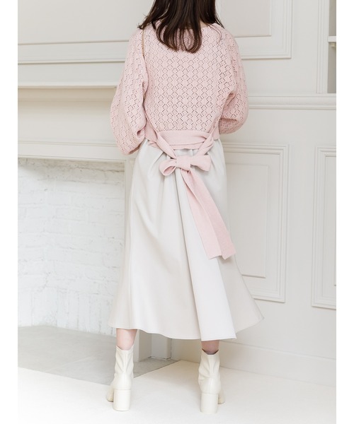 SLURR（スラ―）の「ベルト付透かしパフスリーブカーディガン（カーディガン/ボレロ・レディース・ピンク/アイボリー/ブルー系その他7・FREE）」の16枚目の写真